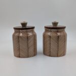 Airtight Jar - Brown Lines