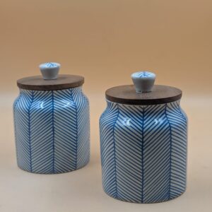 Airtight Jar - Blue Lines