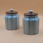 Airtight Jar - Turquoise Lines